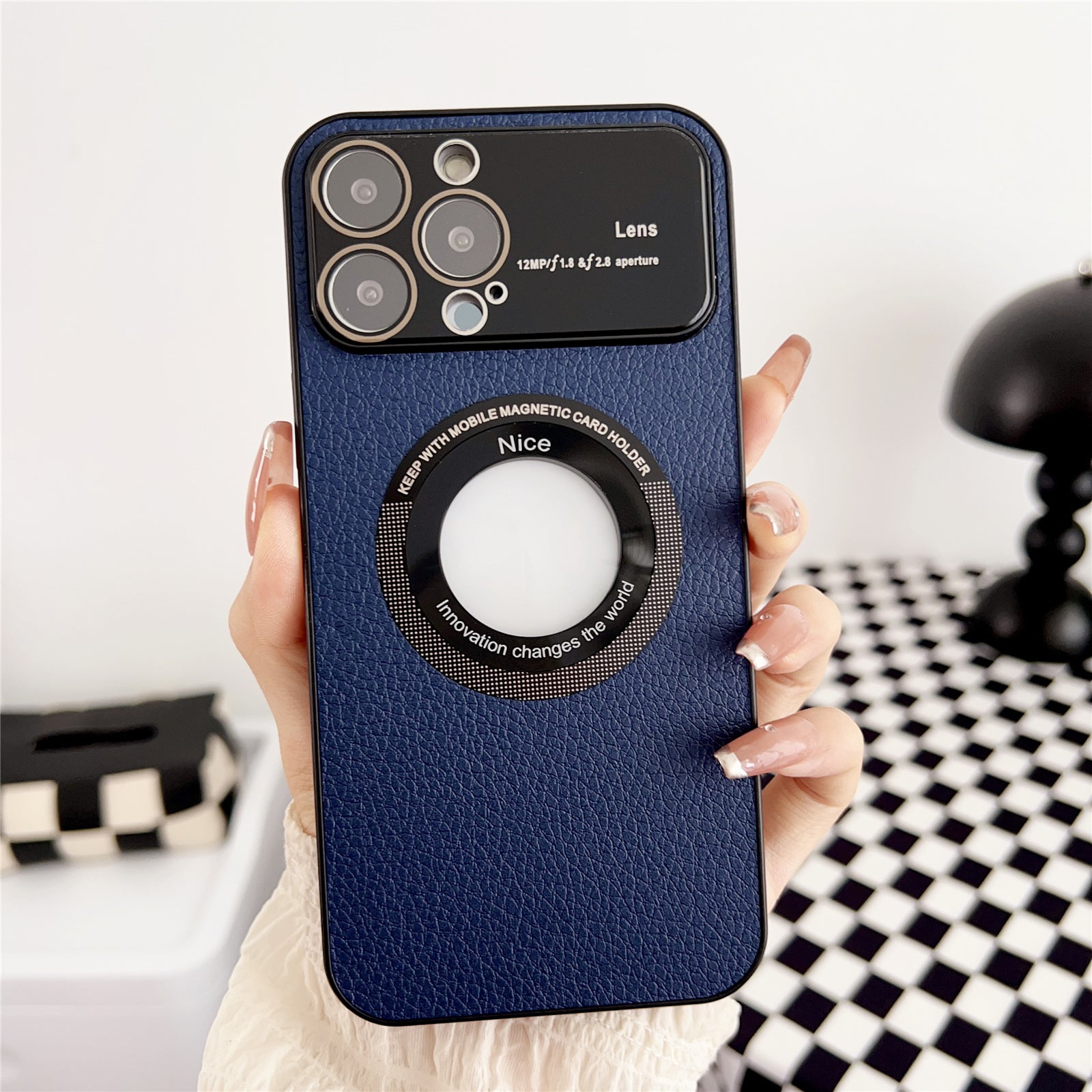 Phone Case for iPhone 14 Pro Max Compatible with MagSafe Litchi Texture PU Leather Coated PC Phone Cover Phone Case for iPhone 14 Pro Max Compatible with MagSafe Litchi Texture PU Leather Coated PC Phone Cover